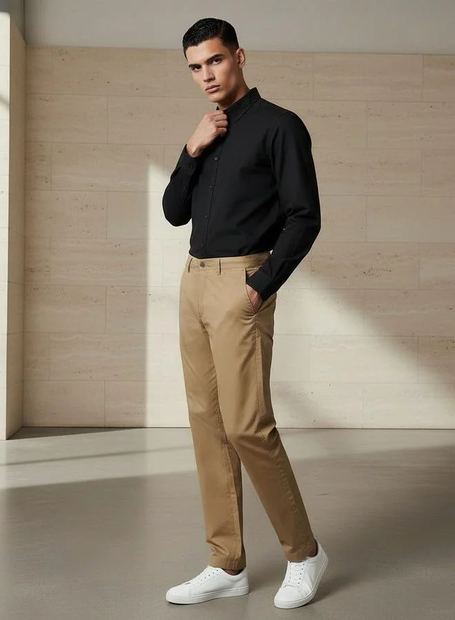 سبلاش فيڤ Men Slim Fit Cotton Stretch Chinos